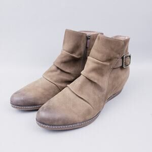 Dansko Burnished Leather Wedge Boots Lia 6908871200 Size 42 US 11/12